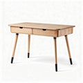 Bureau en bois de hêtre naturel avec deux tiroirs dimensions 120 x 60 x 75cm