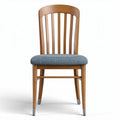 Chaise en bois avec assise en tissu gris dimensions 45 x 45 x 90cm